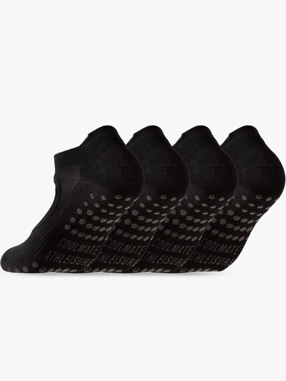 CoolMate Pilates Socks with Grips for Women, Non Slip Yoga Socks Pack of 4 NIP